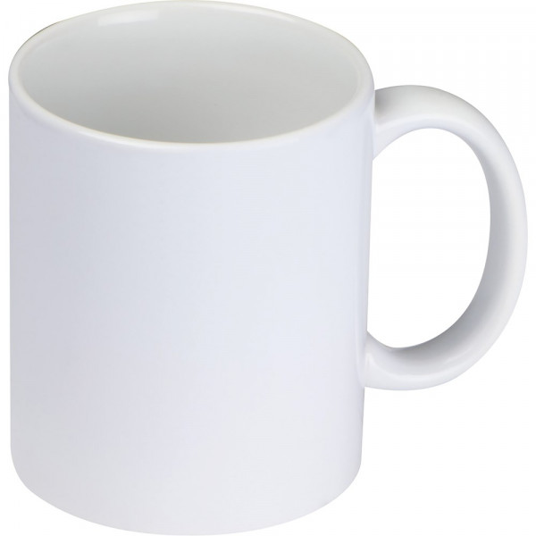  Kaffeebecher bedrucken | Tasse aus Keramik, 300 ml. Farbe weiß | Werbebecher