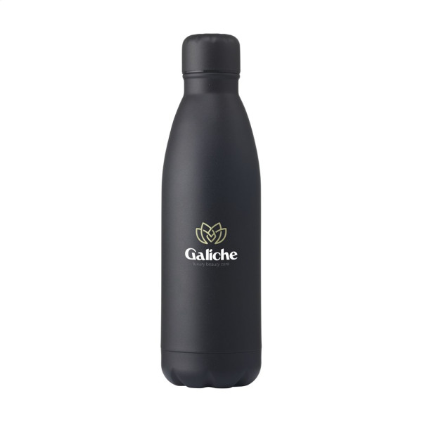 Trinkflasche bedrucken: Topflask Premium RCS Recycled Steel Trinkflasche 500 ml, Farbe: Schwarz 