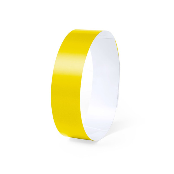 Einlassband bedrucken: Armband Fonten in gelb 
