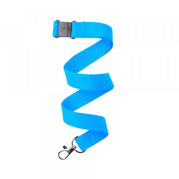 Schlüsselband bedrucken | Schlüsselband Kappin aus robustem Polyester | Farbe: Hellblau  