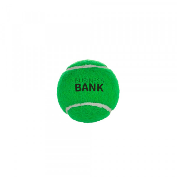  Tennisball bedrucken lassen: Tennisball in Grün mit Logo bedruckt 