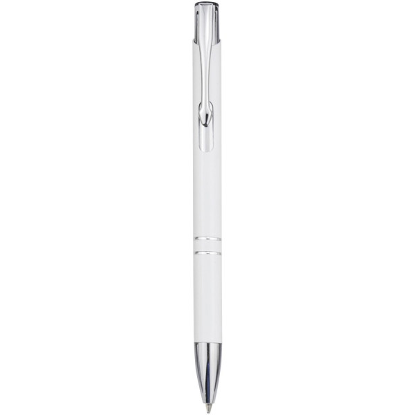  Metallkugelschreiber mit Gravur | Moneta Kugelschreiber mit Klickmechanismus in weiß 