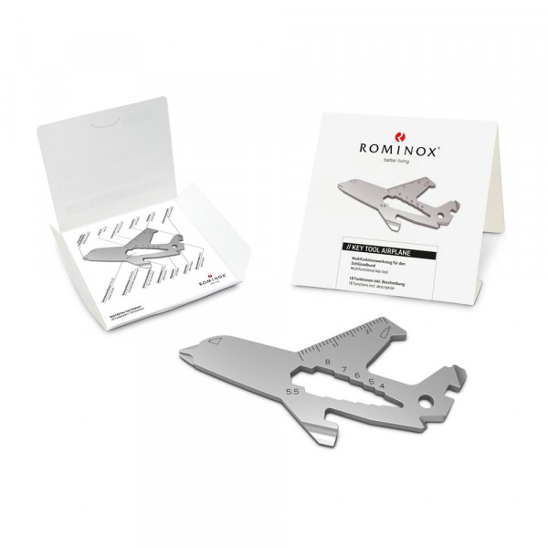 Rominox Key Tool Airplane mit Ihrer Logo Gravur als Werbeartikel 