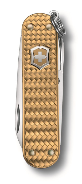 Werbeartikel Victorinox Classic Precious Alox | Kleines Schweizer Messer, 58 mm | Farbe: Brass Gold