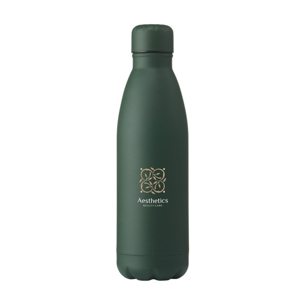 Trinkflasche bedrucken: Topflask Premium RCS Recycled Steel Trinkflasche 500 ml, Farbe: Dunkelgrün 