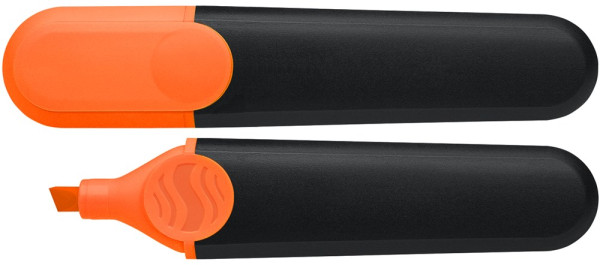  Schneider Textmarker Highlighter 180 | Gehäusefarbe: schwarz/orange. Schreibfarbe: orange | als Werbeartikel