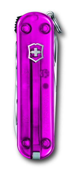 Werbeartikel Victorinox NailClip 580 in pink-transparent 