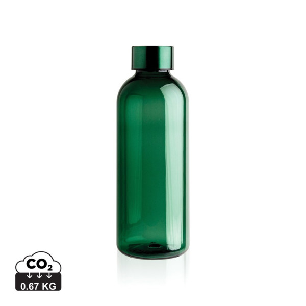  Trinkflasche bedrucken: Auslaufsichere Trinkflasche mit Metalldeckel, 620ml, in grün-transparent