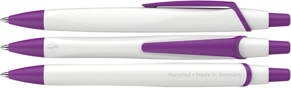 Schneider Kugelschreiber bedrucken: Kugelschreiber Reco Basic. Farbe: weiß/lila 