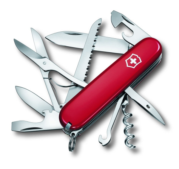 Werbeartikel Victorinox Huntsman | Schweizer Taschenmesser, 91 mm | in Rot  