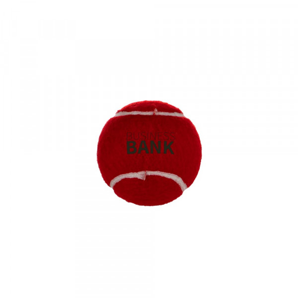  Tennisbälle mit eigenem Logo: Tennisball in Rot mit Logo bedruckt 