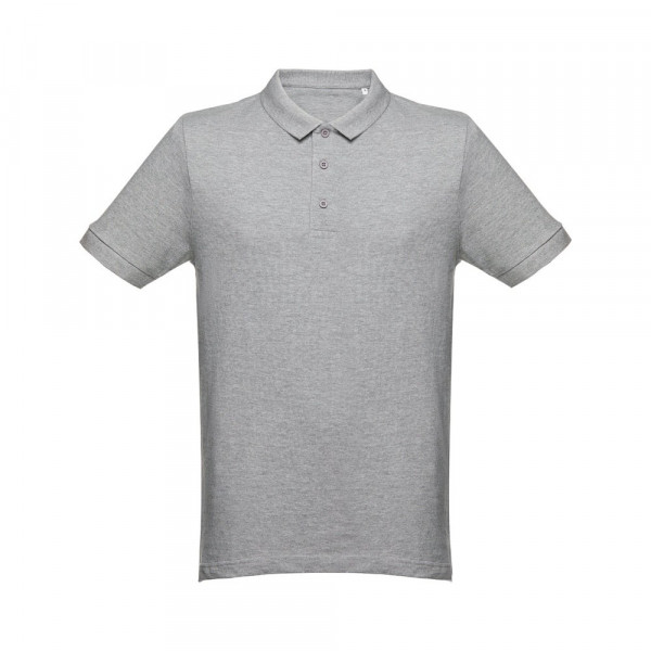  Poloshirts mit Logo | THC MONACO Herren Poloshirt, 240 g/m² | Farbe: Hellgrau melliert 