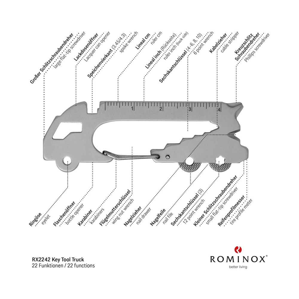 Geschenkartikel: ROMINOX® Key Tool Truck / LKW (22 Funktionen) im Motiv-Mäppchen Deutschland Fan Jubelverstärker Geschenkartikel: ROMINOX® Key Tool Truck / LKW (22 Funktionen) im Motiv-Mäppchen Deutschland Fan Jubelverstärker