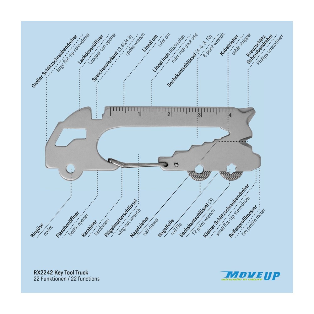 Geschenkartikel: ROMINOX® Key Tool Truck / LKW (22 Funktionen) im Motiv-Mäppchen Deutschland Fan Jubelverstärker Geschenkartikel: ROMINOX® Key Tool Truck / LKW (22 Funktionen) im Motiv-Mäppchen Deutschland Fan Jubelverstärker