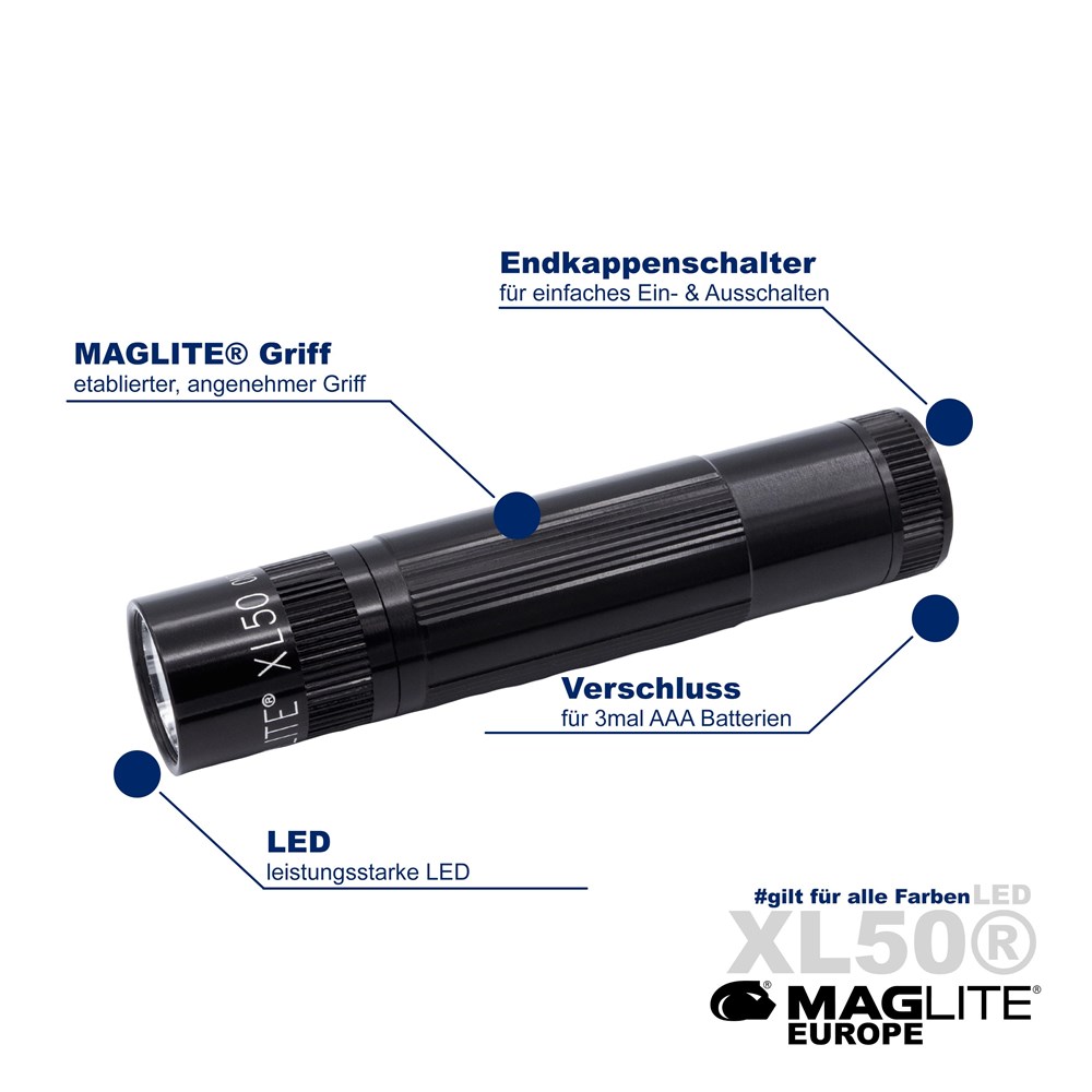 Maglite® XL50® AAA LED Grau
