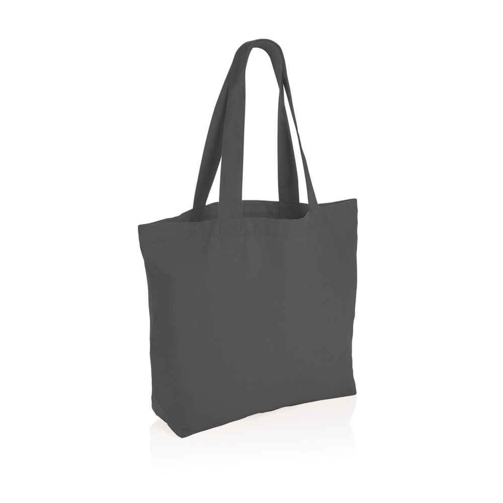 Impact Aware™ 240g/m² rcCanvas Shopper + Tasche, ungefärbt - anthrazit (± PMS Cool Grey 11)