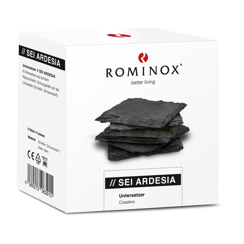 ROMINOX® Untersetzer 6er Sei Ardesia - Schiefer