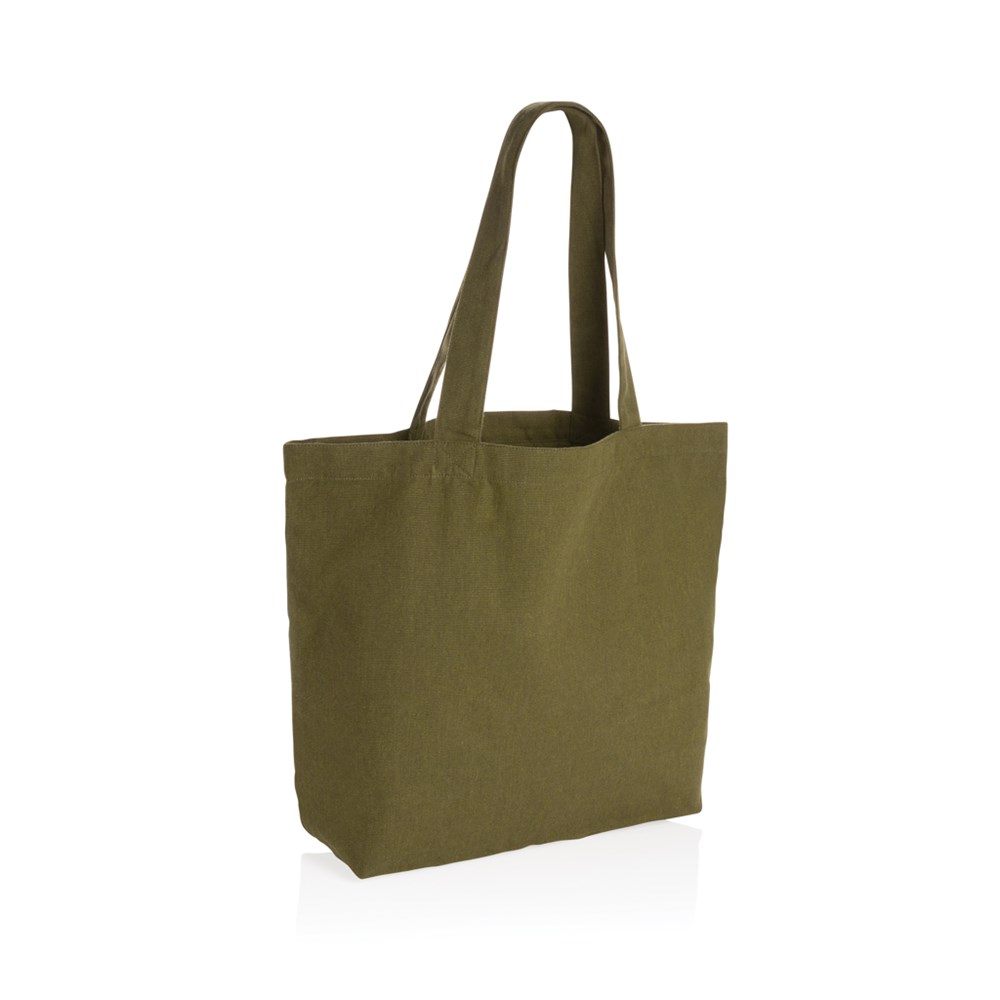 Impact Aware™ 240g/m² rcCanvas Shopper + Tasche, ungefärbt - grün (± PMS 5625)