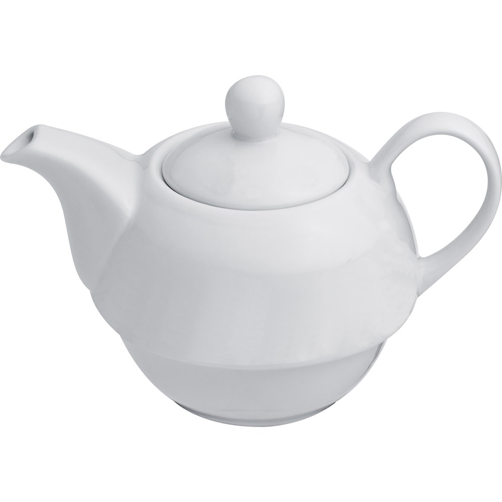 Teekanne mit Tasse und Untersetzer aus Porzellan