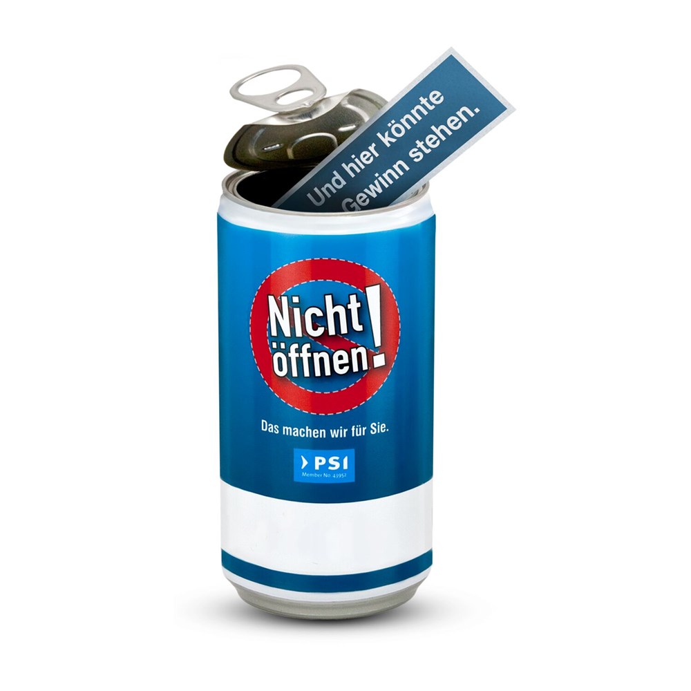 Lindt-Oster-Überraschung, Das Nest in der Dose - Etikett Danke