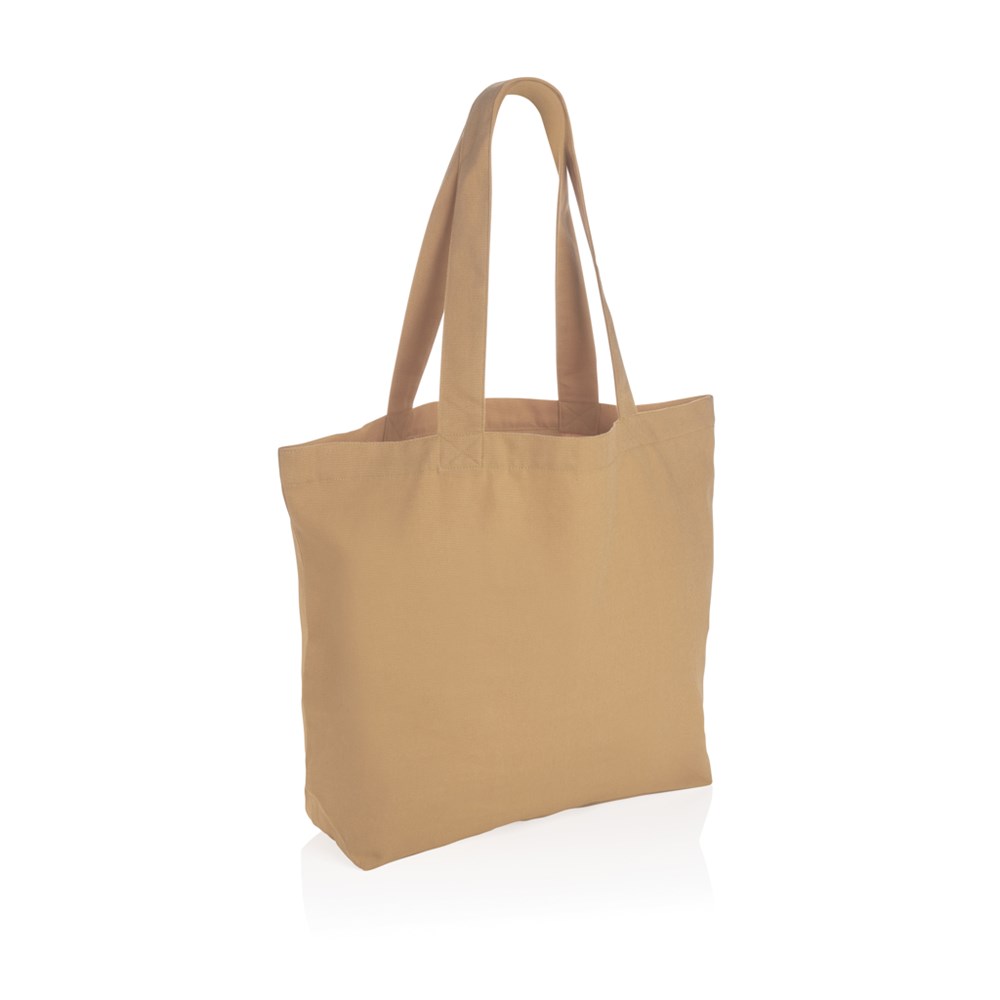 Impact Aware™ 240g/m² rcCanvas Shopper + Tasche, ungefärbt - braun (± PMS 482)