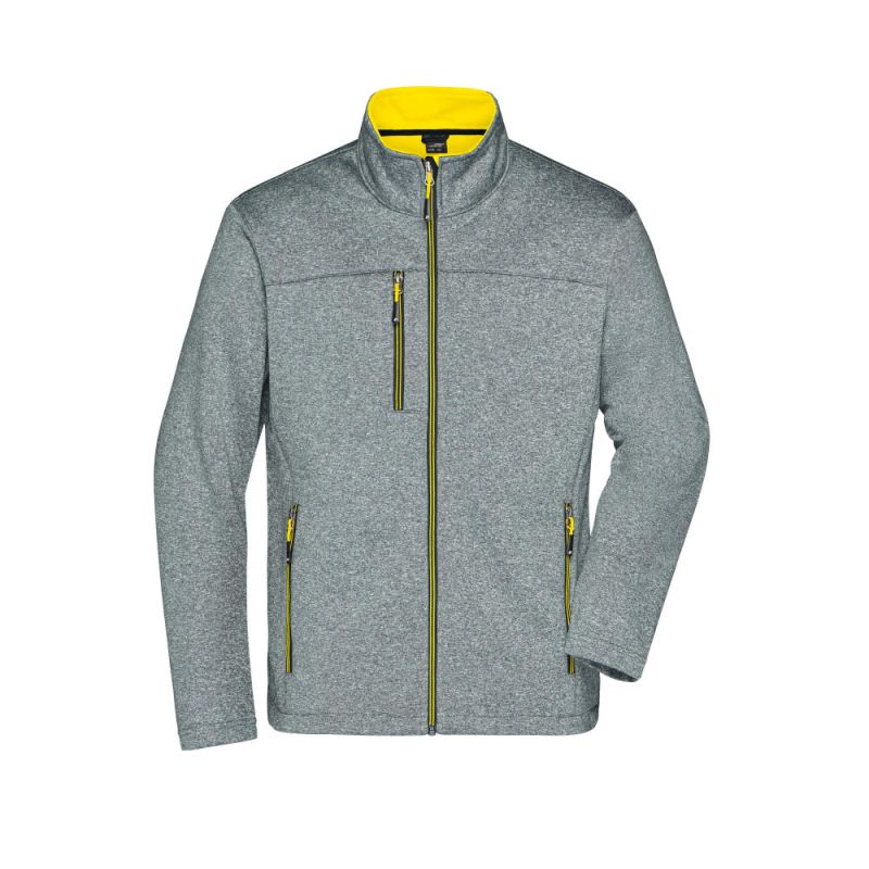 gelb/grau (dark-melange/yellow)
