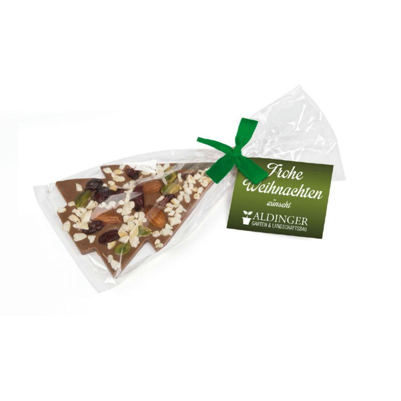 30 g - Vollmilchschokolade (Topping Nüsse) - Grüne Schleife - 4c Euroskala
