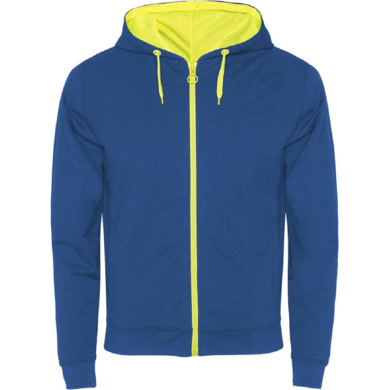 royalblau, fluorgelb