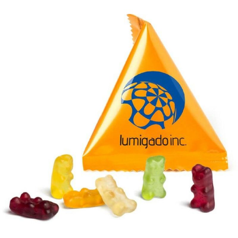 10 g - Gummibärchen vegan - Standard-Folie weiß - 4c Euroskala
