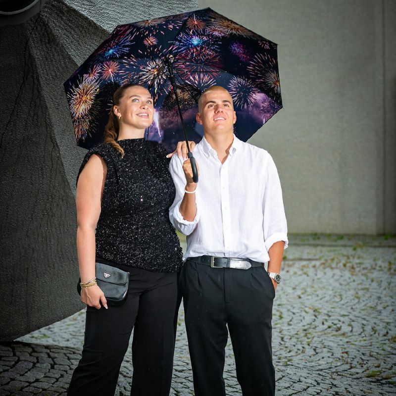 schwarz/feuerwerk-design